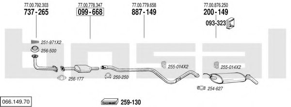 BOSAL 066.149.70 Exhaust System